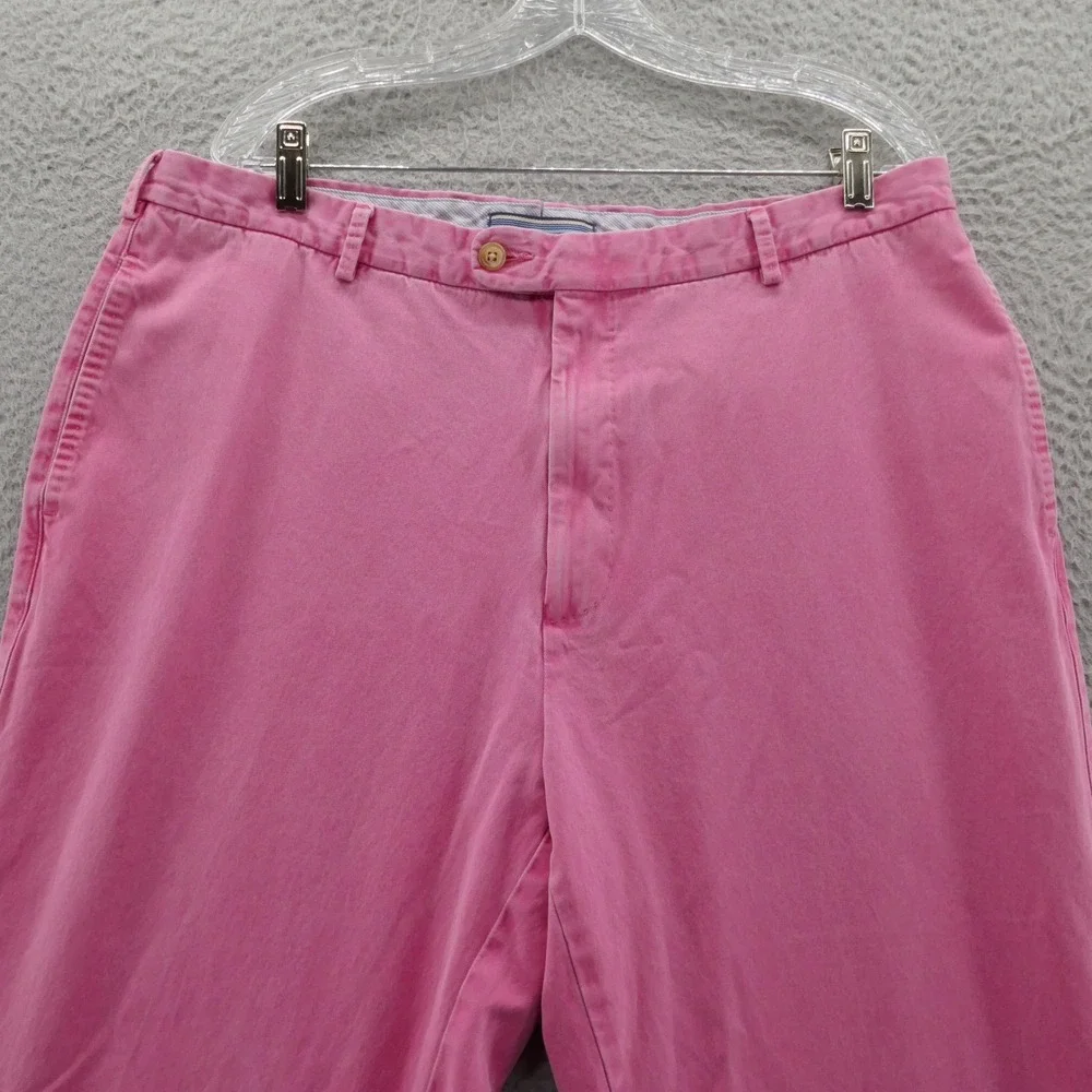 Peter Millar Men Raleigh Washed Twill Chino Pant‎ 38x28 Pink Flat Front Straight